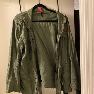 Plus size olive green jacket